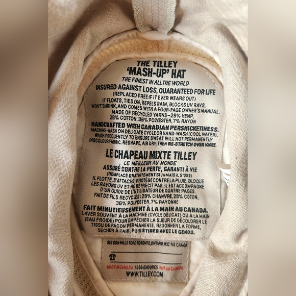 Tilley TMH55 Mash-Up Hat Adult Unisex Size 7 3/8 59cm Made in Canada outdoor - Picture 9 of 12